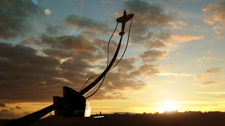 Evening view on the skyline