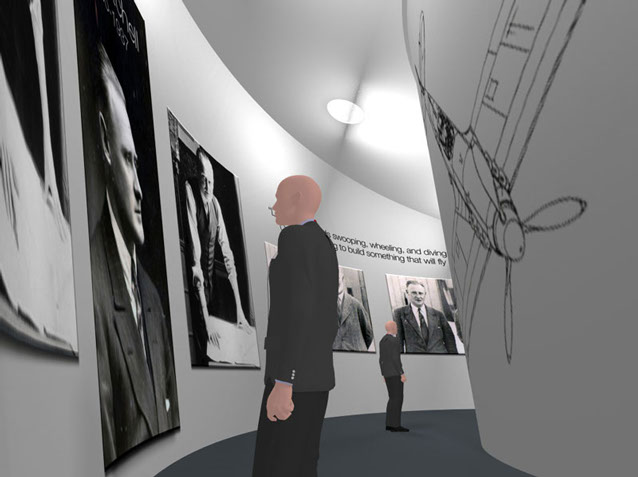 The base showing interior of exhibition centre